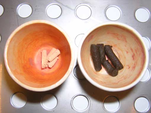 	Wet samples from the core are kiln-dried and then analysed	