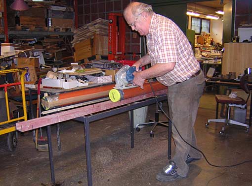 	Splitting a core - to reveal its strata	