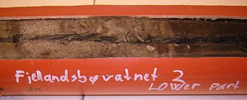 Wet samples from the core are kiln-dried and then analysed